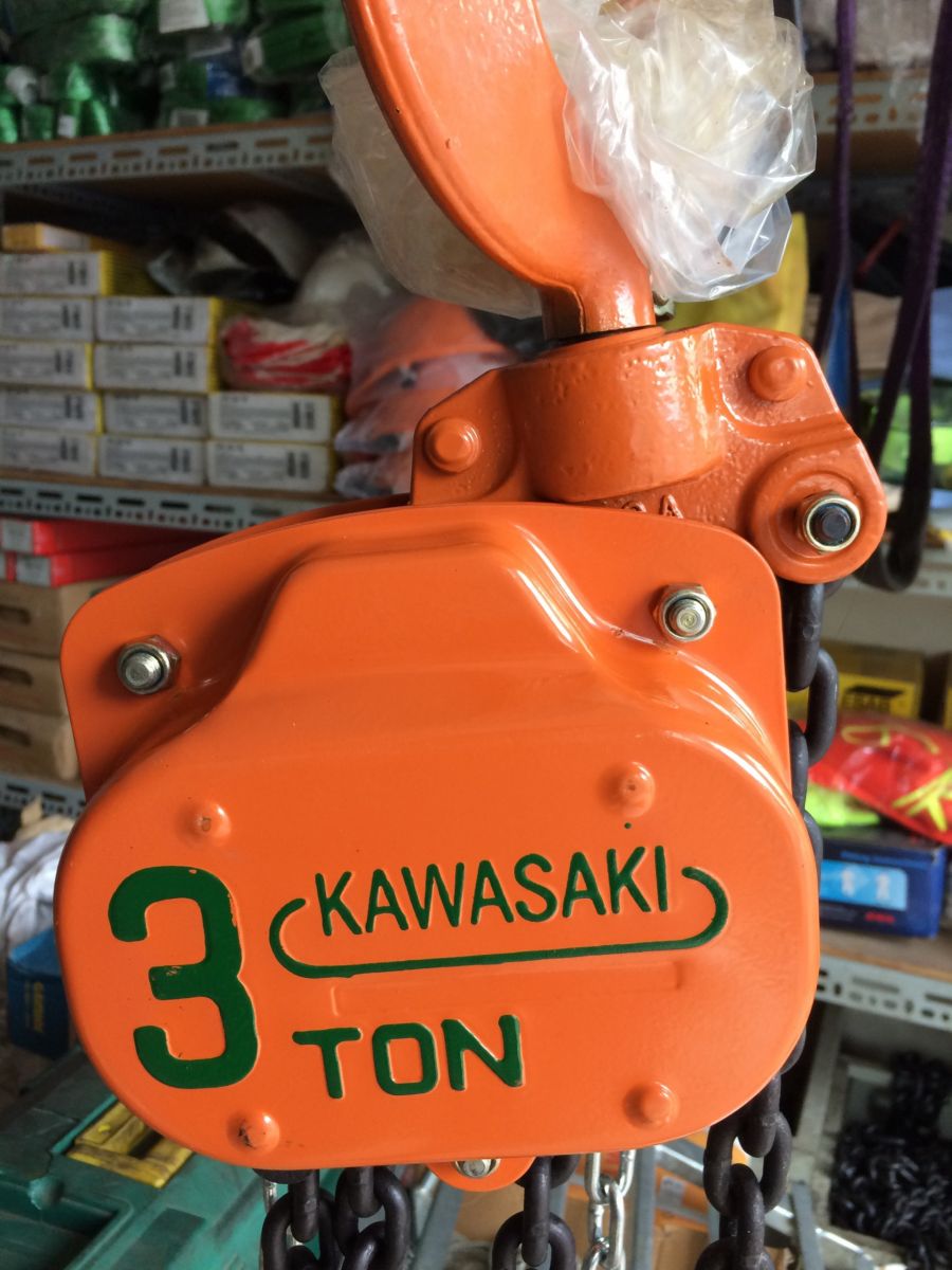 Pa lăng xích kéo tay 3 tấn Kawasaki